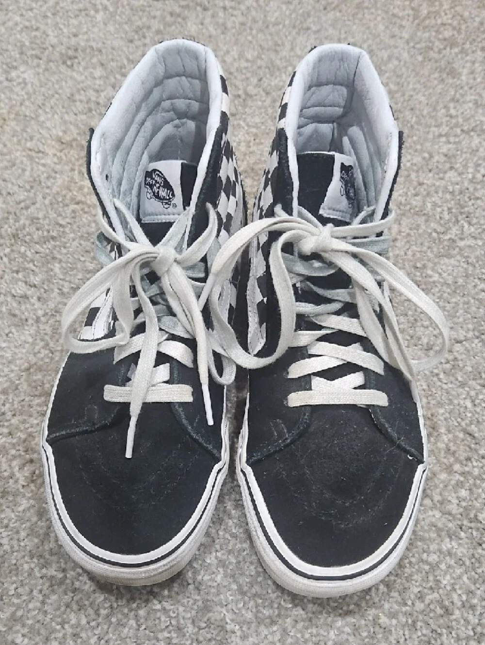 Vans Black White Checkerboard High-Top Sneakers